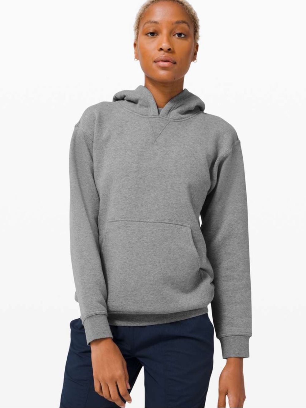 Lululemon All Yours Fleece Hoodie - Heathered Core Medium Grey, Size 6